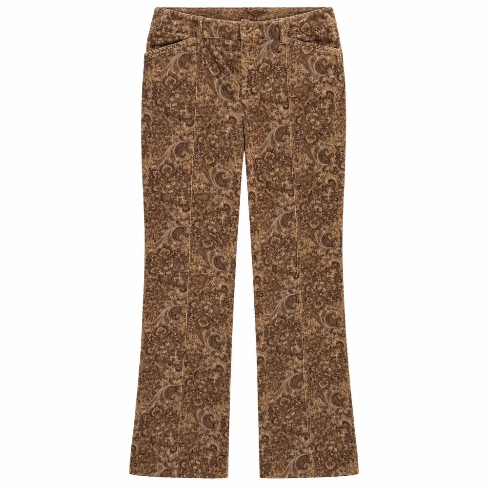 Vintage Lord & Taylor Preppy Paisley Corduroy Pants Women Sz 8 Boho Cottagecore